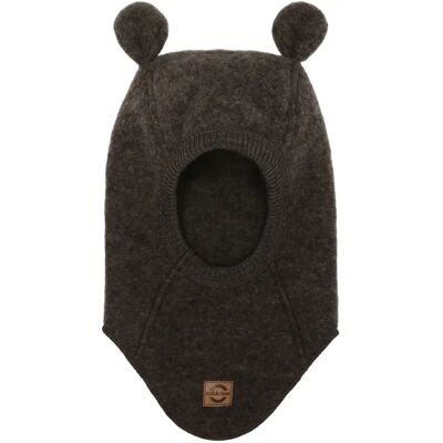 Compleet wollen bivakmuts met oren voor babymeisjes Mikk-Line Gris 0/2 mois Compleet wollen bivakmuts met oren voor babymeisjes Mikk-Line Gris 0/2 mois