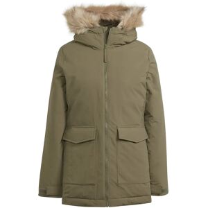 Adidas IJ8259 Groene capuchon met bontparka - Jas Adidas IJ8259 Groene capuchon met bontparka - Jas