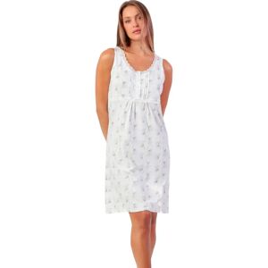 Nachtjapon van een vrouw Admas White And Grey Blanc XL Nachtjapon van een vrouw Admas White And Grey Blanc XL