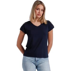 T-shirt met kant voor dames Admas Bleu M T-shirt met kant voor dames Admas Bleu M