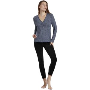 Dames lange mouwen T-shirt met knoop warm Admas Gris XL Dames lange mouwen T-shirt met knoop warm Admas Gris XL