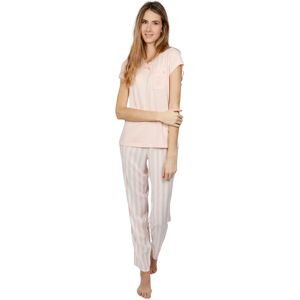 Gestreepte pyjama voor dames Admas Classic Rose 2XL Gestreepte pyjama voor dames Admas Classic Rose 2XL