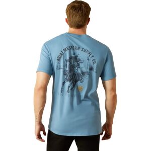 T-shirt Ariat Blazing Saddle Bleu M T-shirt Ariat Blazing Saddle Bleu M