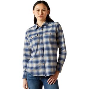 Vrouwenoverhemd Ariat Rebar Flannel DuraStretch Bleu L Vrouwenoverhemd Ariat Rebar Flannel DuraStretch Bleu L