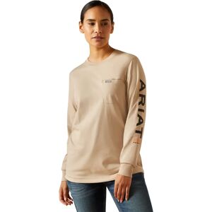 Dames-T-shirt Ariat Rebar Workman Beige L Dames-T-shirt Ariat Rebar Workman Beige L