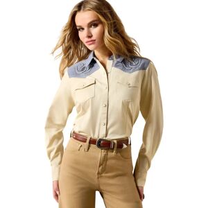Dameshemd Ariat Horseshoe Beige S Dameshemd Ariat Horseshoe Beige S
