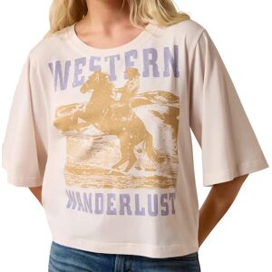 Dames-T-shirt Ariat Wanderlust Beige L Dames-T-shirt Ariat Wanderlust Beige L