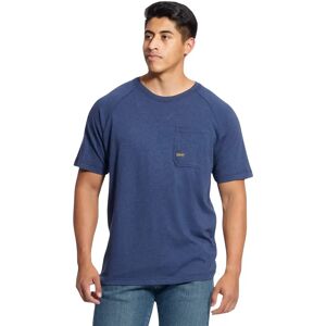 Katoenen T-shirt Ariat Rebar Bleu S Katoenen T-shirt Ariat Rebar Bleu S