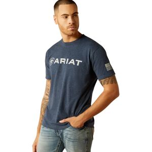 T-shirt met vlag Ariat Shield Bleu L T-shirt met vlag Ariat Shield Bleu L