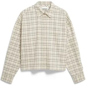 Vrouwenblouse Armedangels Boxy À Carreaux Beige S Vrouwenblouse Armedangels Boxy À Carreaux Beige S