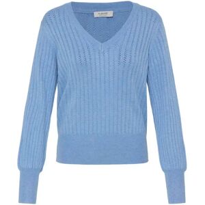 V-hals trui voor vrouwen b.young BYMmorla Pointelle Bleu XS V-hals trui voor vrouwen b.young BYMmorla Pointelle Bleu XS