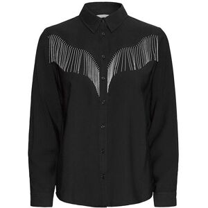 Langarmshirt met versiering voor dames b.young Himaja Noir 36 Langarmshirt met versiering voor dames b.young Himaja Noir 36