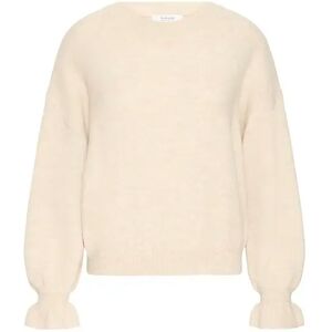 Vrouwelijke trui met volantmouwen b.young Nimma Beige L Vrouwelijke trui met volantmouwen b.young Nimma Beige L