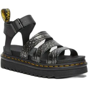Dr. Martens Platform Sandalen Blaire - Gunmetal Wild Croc Dr. Martens Platform Sandalen Blaire - Gunmetal Wild Croc