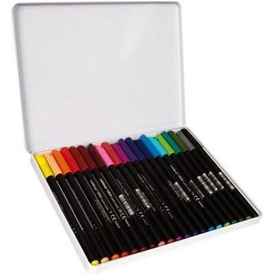 1200 kleuren viltstiften in metalen etui Alpino (x20) Kleurrijk TU 1200 kleuren viltstiften in metalen etui Alpino (x20) Kleurrijk TU