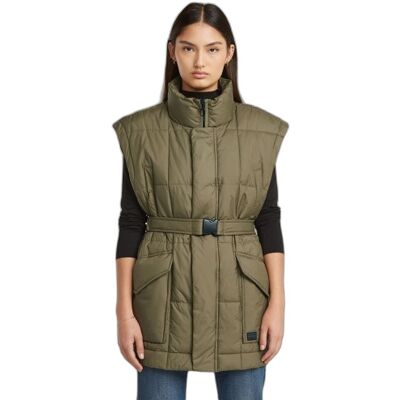 Mouwloos damesjack G-Star Groen XL Mouwloos damesjack G-Star Groen XL
