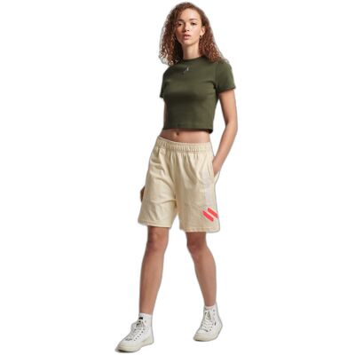Damesshort Superdry Boy Code Beige XS Damesshort Superdry Boy Code Beige XS