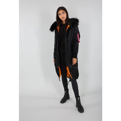 Damesparka Alpha Industries Long Fishtail Noir S Damesparka Alpha Industries Long Fishtail Noir S