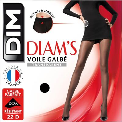 Damespanty DIM Diam's Voile Galbé 22D Noir Taille 1 Damespanty DIM Diam's Voile Galbé 22D Noir Taille 1