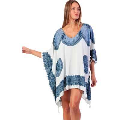 Vrouwelijke strandcaftan Admas Azul Bleu L Vrouwelijke strandcaftan Admas Azul Bleu L