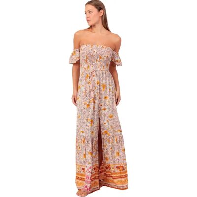 Bustier jurk met afhangende mouwen dames Admas Flowers Rose L Bustier jurk met afhangende mouwen dames Admas Flowers Rose L