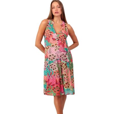 Damesjurk Admas Patchwork Multicolore L Damesjurk Admas Patchwork Multicolore L