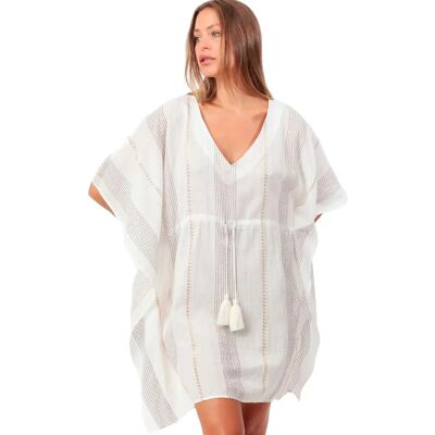 Vrouwelijke strandcaftan Admas Blanco Blanc M Vrouwelijke strandcaftan Admas Blanco Blanc M