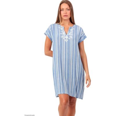 Damesjurk Admas Gold Sea Bleu L Damesjurk Admas Gold Sea Bleu L