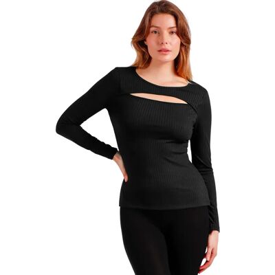 Vrouwentrui Admas Agujero Rib Noir L Vrouwentrui Admas Agujero Rib Noir L