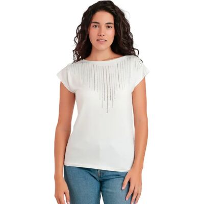 T-shirt dames Admas Front Stones Beige XL T-shirt dames Admas Front Stones Beige XL