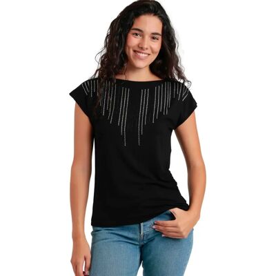 T-shirt dames Admas Front Stones Noir L T-shirt dames Admas Front Stones Noir L