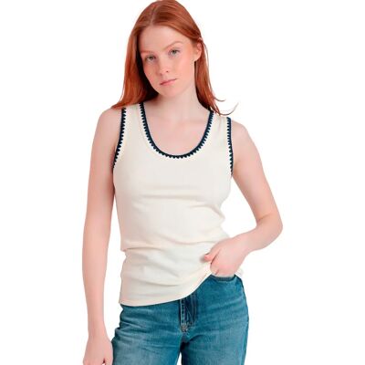 Damestanktop Admas Canale Hilo Contraste Beige M Damestanktop Admas Canale Hilo Contraste Beige M