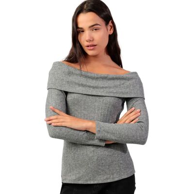Dames top Admas Bandeau Melange Gris S Dames top Admas Bandeau Melange Gris S