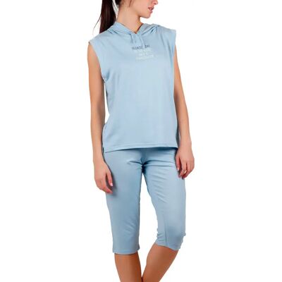 Mouwloos capuchonsweater en legging voor dames Admas The Silence Bleu L Mouwloos capuchonsweater en legging voor dames Admas The Silence Bleu L