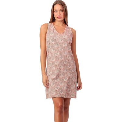 Mouwloze nachtjapon dames Admas Green Garden Beige XL Mouwloze nachtjapon dames Admas Green Garden Beige XL
