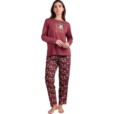 Pyjama met lange mouwen en broek voor dames Admas Minnie Mouse Disney Rouge M Pyjama met lange mouwen en broek voor dames Admas Minnie Mouse Disney Rouge M