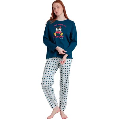 Pyjama met lange mouwen en broek voor dames Admas You Make My Love Disney Bleu M Pyjama met lange mouwen en broek voor dames Admas You Make My Love Disney Bleu M