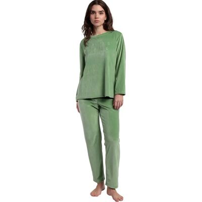 Pyjama met lange mouwen en broek voor dames Admas Home Vert XL Pyjama met lange mouwen en broek voor dames Admas Home Vert XL