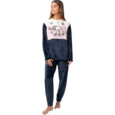 Pyjama met lange mouwen en broek voor dames Admas Snow Drift Peanuts Bleu M Pyjama met lange mouwen en broek voor dames Admas Snow Drift Peanuts Bleu M