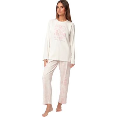 Pyjama met lange mouwen en broek voor dames Admas Toile De Jouy Rose L Pyjama met lange mouwen en broek voor dames Admas Toile De Jouy Rose L