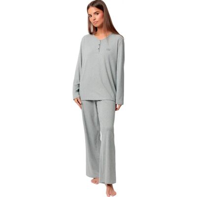 Pyjama met lange mouwen en broek voor dames Admas Supersoft Bleu L Pyjama met lange mouwen en broek voor dames Admas Supersoft Bleu L