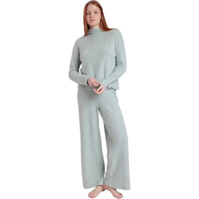 Pyjama met lange mouwen top en lange mouwen broek dames Admas Furry Bleu L Pyjama met lange mouwen top en lange mouwen broek dames Admas Furry Bleu L
