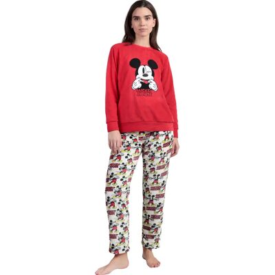 Pyjama met lange mouwen en broek voor dames Admas Best Mickey Disney Rouge M Pyjama met lange mouwen en broek voor dames Admas Best Mickey Disney Rouge M