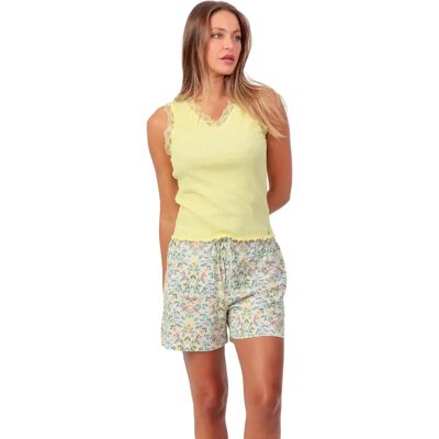 Damespyjama's Admas Garden Jaune S Damespyjama's Admas Garden Jaune S