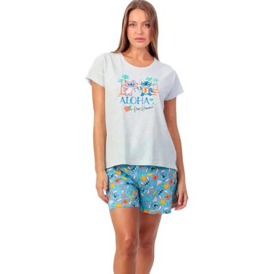 Pyjama fantasie t-shirt en short voor vrouwen Admas Stitch Beach Disney Gris 2XL Pyjama fantasie t-shirt en short voor vrouwen Admas Stitch Beach Disney Gris 2XL
