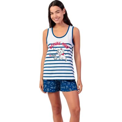 Damespyjama's Admas Marie Paris Disney Bleu 2XL Damespyjama's Admas Marie Paris Disney Bleu 2XL