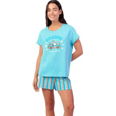 Pyjama t-shirt en korte broek katoen vrouw Admas Snoopy Van Peanuts Bleu M Pyjama t-shirt en korte broek katoen vrouw Admas Snoopy Van Peanuts Bleu M