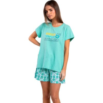 Pyjama t-shirt en short voor dames Admas Soda Vert S Pyjama t-shirt en short voor dames Admas Soda Vert S