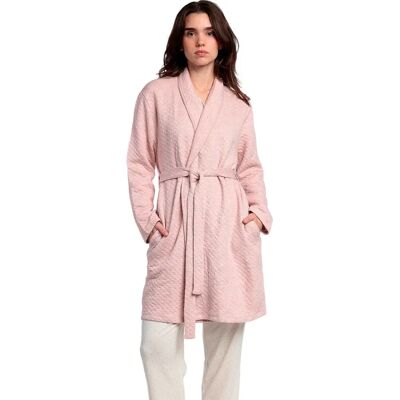 Vrouwen kamerjas Admas Dots And Flowers Rose XL Vrouwen kamerjas Admas Dots And Flowers Rose XL