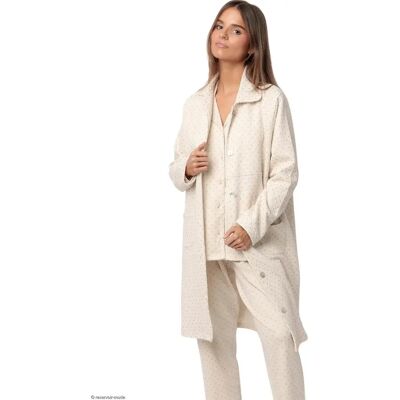 Dames Binnenjas Admas Organic Dots Beige 2XL Dames Binnenjas Admas Organic Dots Beige 2XL